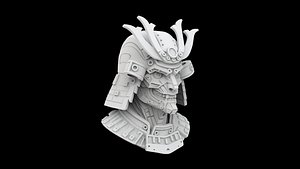 Samurai Cyborg Bust 3D Print Model 3D