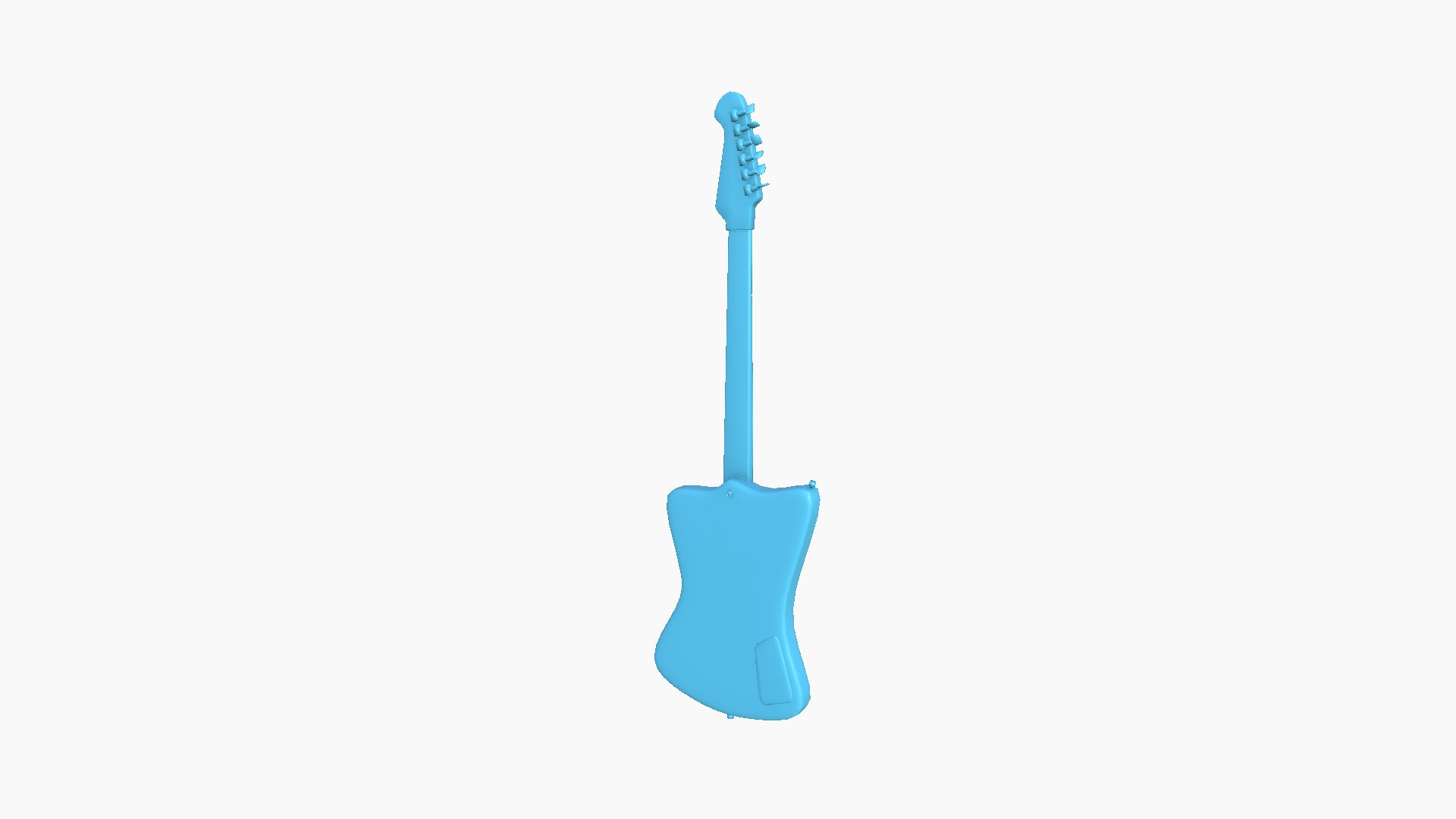 Electric Guitar G04 Light Blue - Music Instrument Design 3D ...