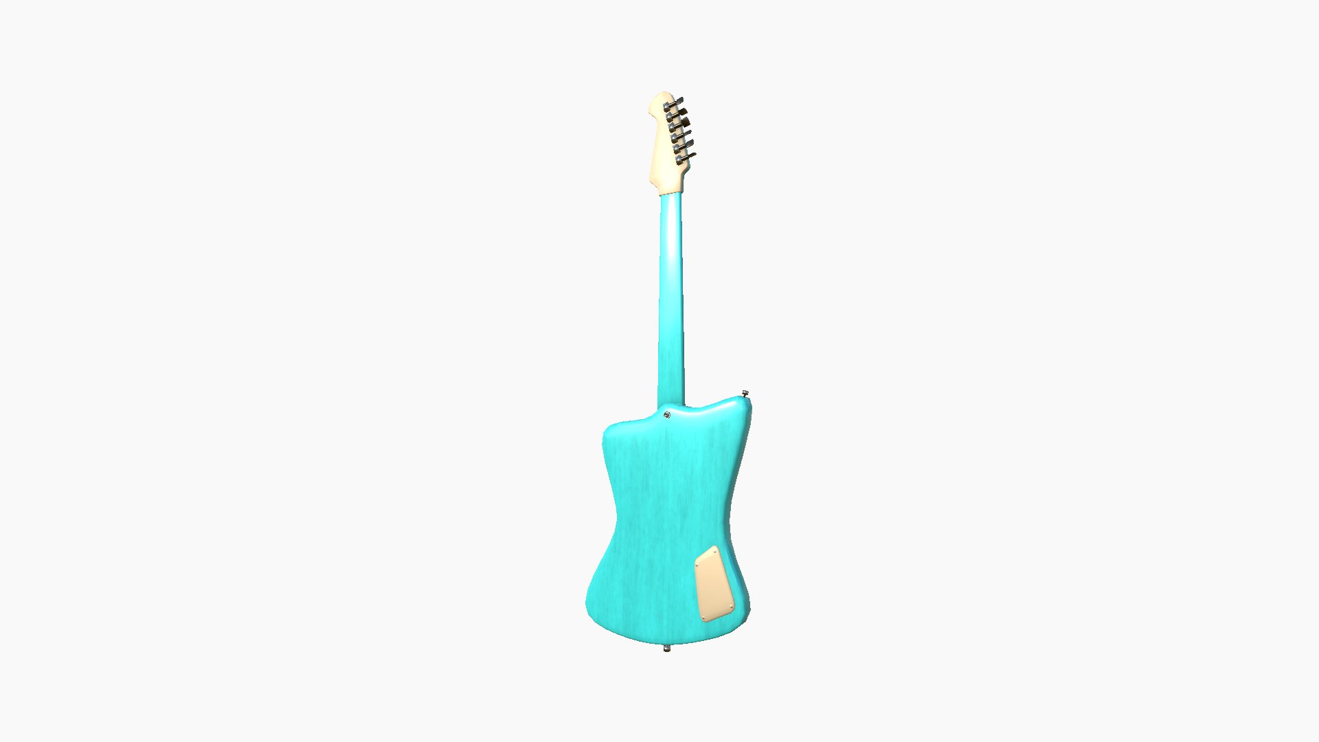 Electric Guitar G04 Light Blue - Music Instrument Design 3D ...