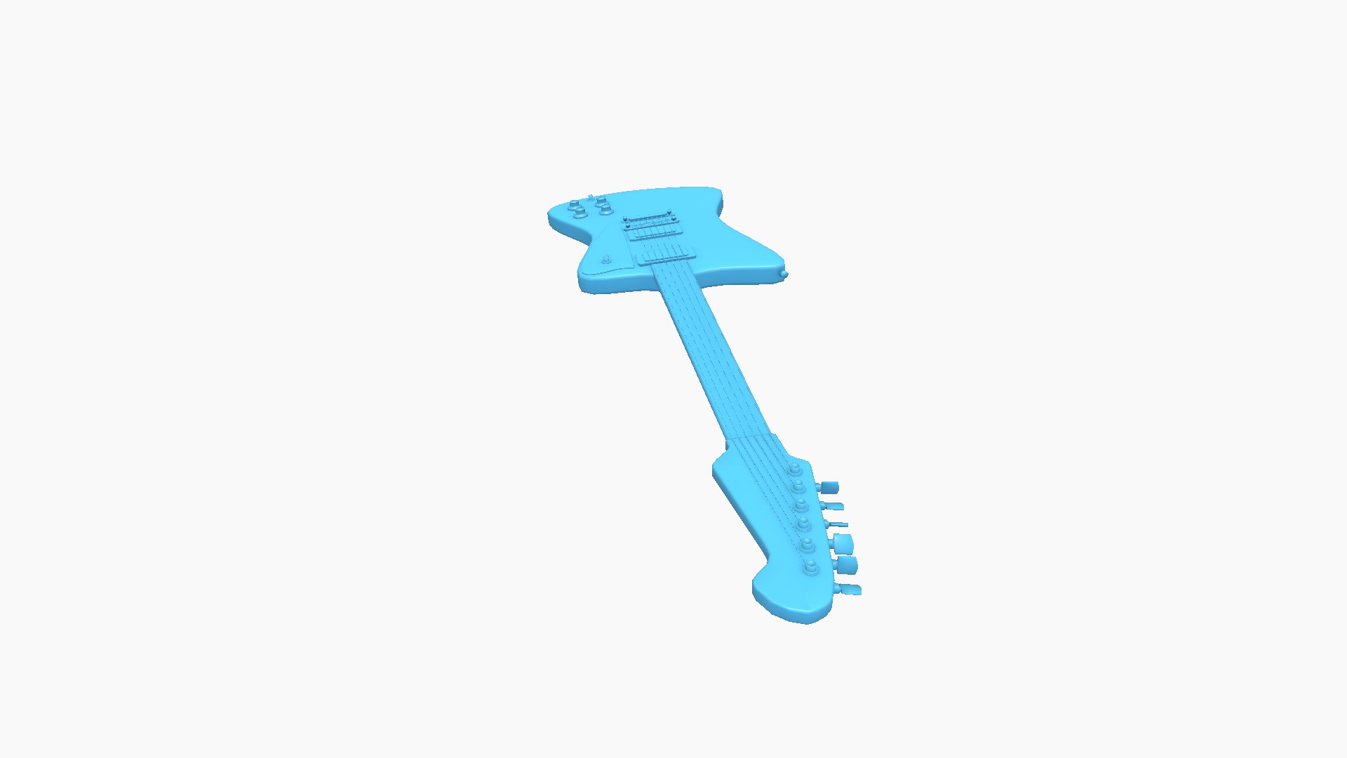 Electric Guitar G04 Light Blue - Music Instrument Design 3D ...