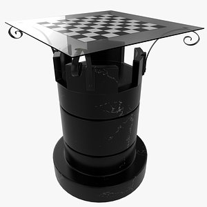 3D Marble Chess Table model