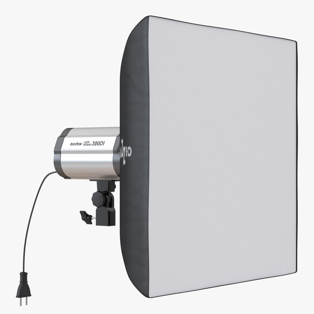 Professional Studio Lighting Softbox 2 3D Model 3D model preview