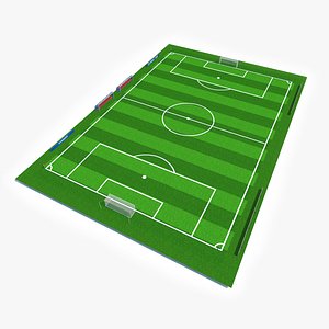 3D ready soccer pitch model