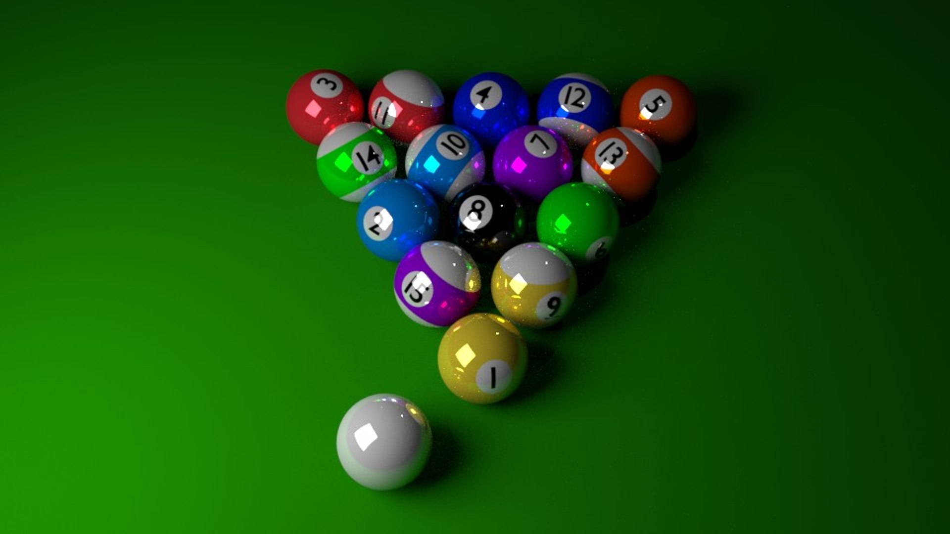 3D pool balls - TurboSquid 1193482