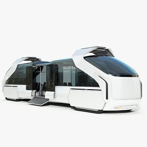 Hybrid Sci-Fi Train-Bus Concept