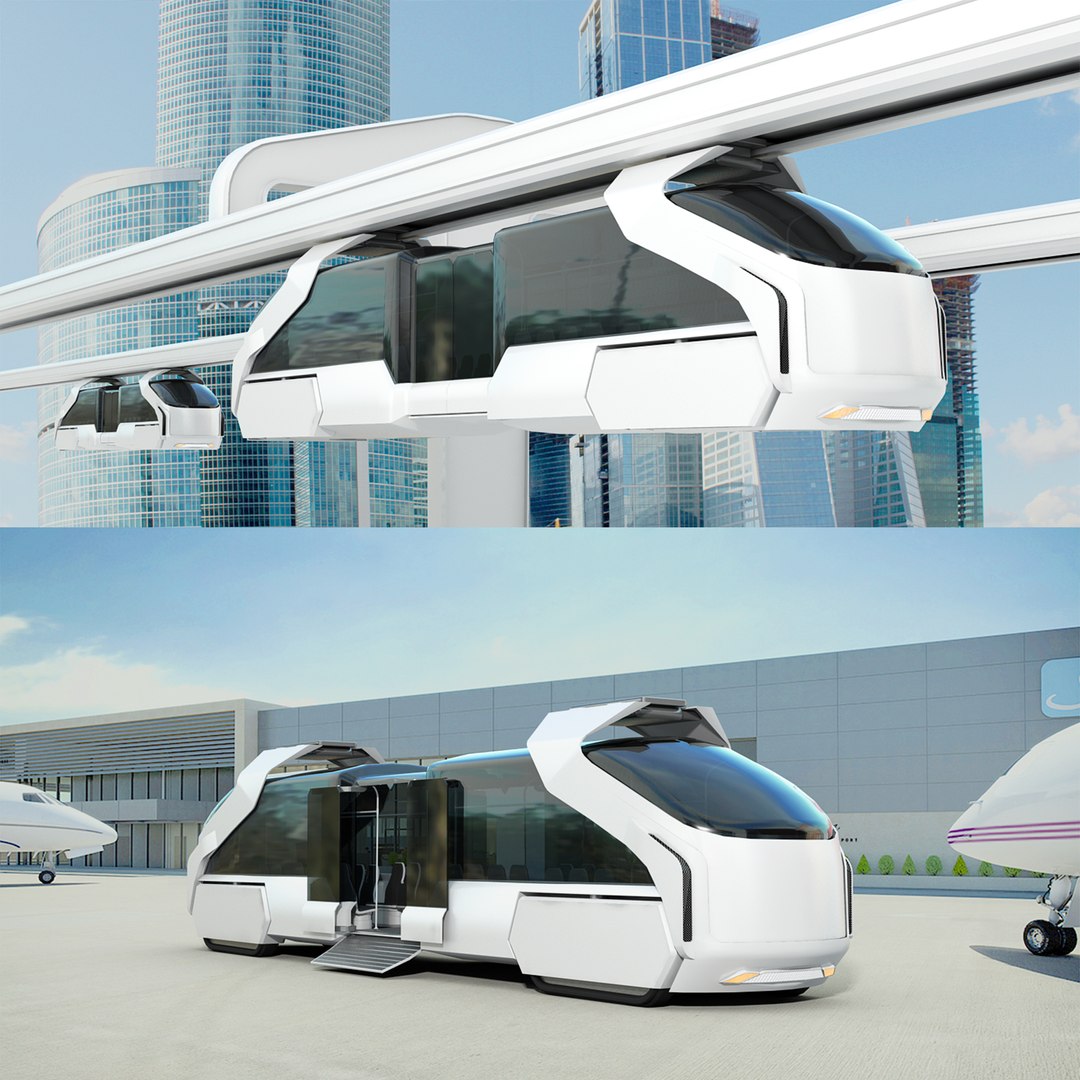 3D Hybrid Sci-fi Train-bus Concept - TurboSquid 1188191