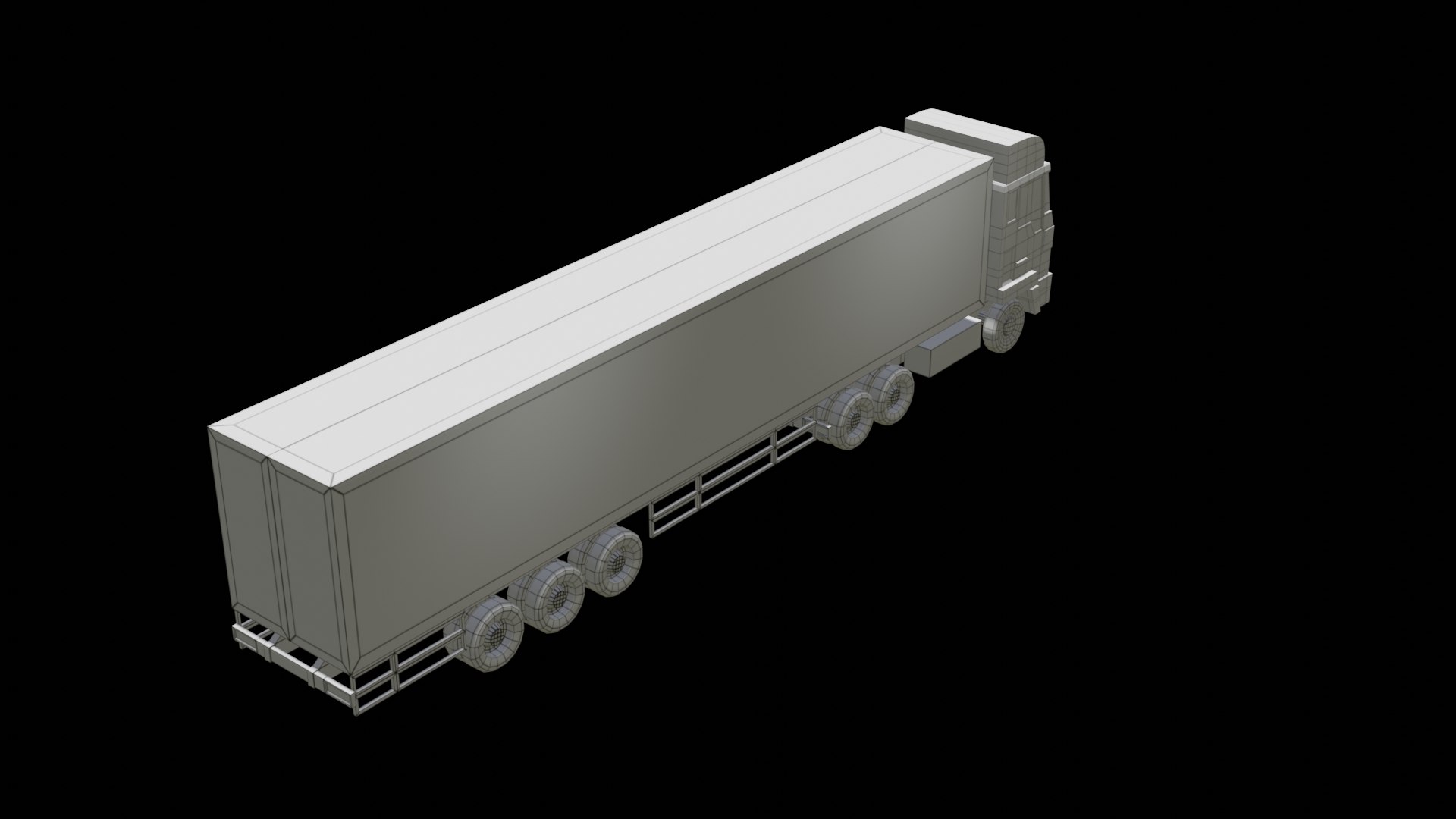 3D Container truck mock up low poly yellow - TurboSquid 2044851