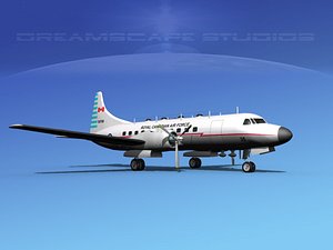 3d propellers convair military transport model