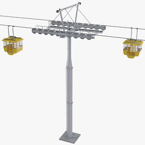 Cableway System 3D model