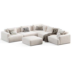 Melva corduroy longue corner sofa