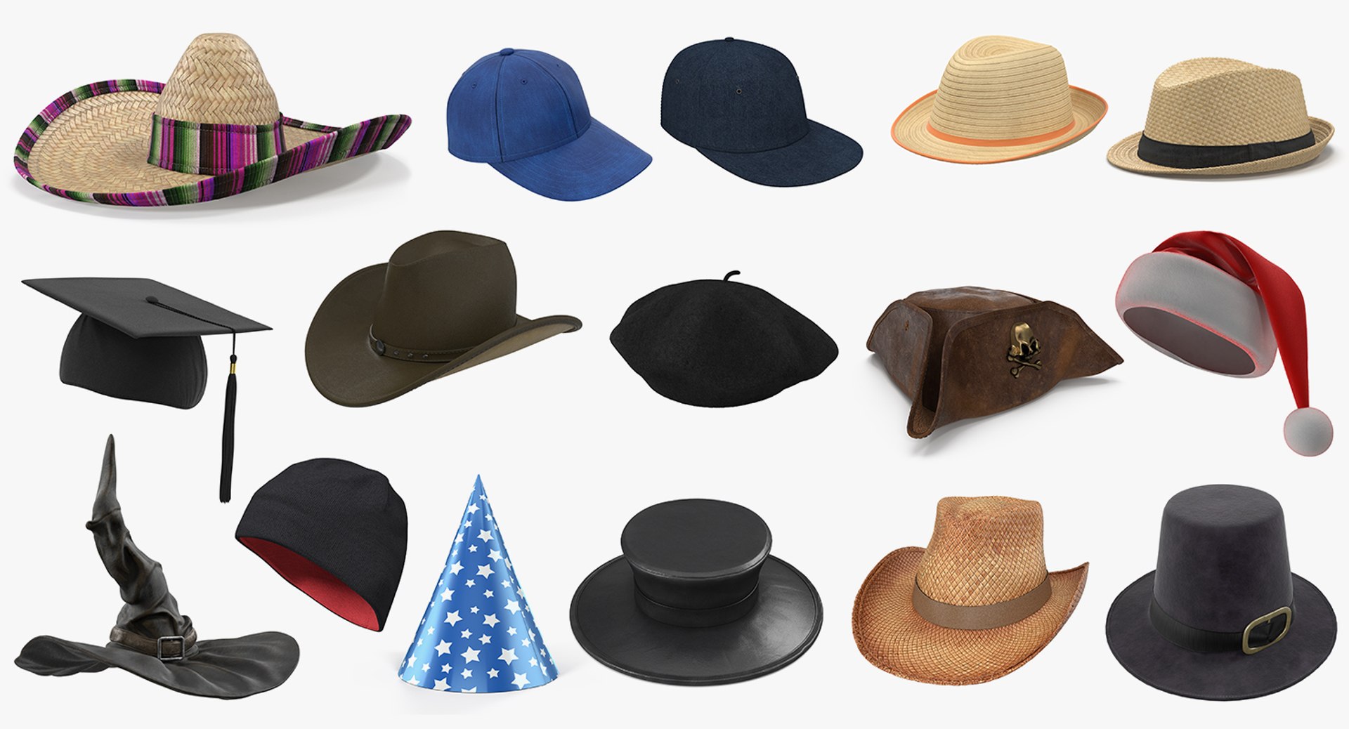 hats 3 3D model https://p.turbosquid.com/ts-thumb/I7/MYiDbt/euNTI8aw/hatscollection33dmodel002/jpg/1543064584/1920x1080/fit_q87/83fb20ac3a2799219e06d8864b6bc8d5a163704d/hatscollection33dmodel002.jpg