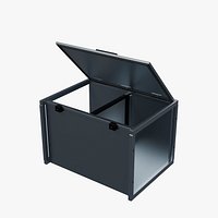 Open Duct Filter Housing with Bored Flanges and Pin-Hinged Lid