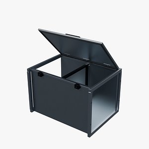 Open Duct Filter Housing with Bored Flanges and Pin-Hinged Lid