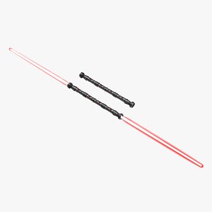 Star Wars Darth Maul Double Lightsaber Set 3D Models