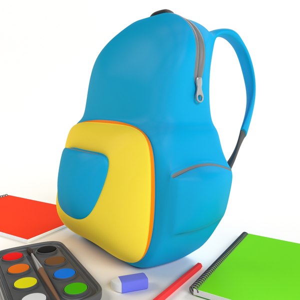 3D backbag bag kid model