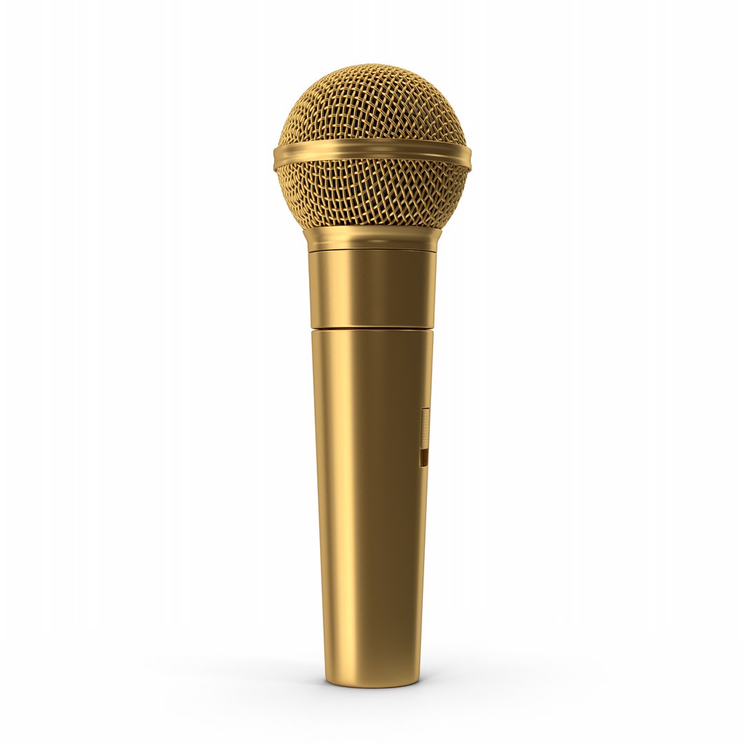 3D model Gold Microphone - TurboSquid 1875690