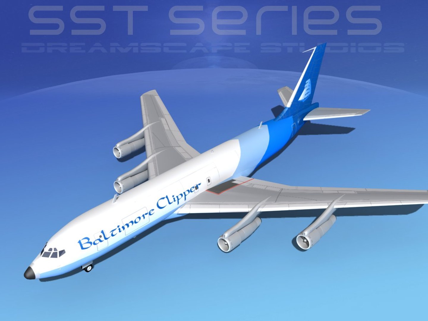 3d Model Of 707-320 Boeing 707 Cargo