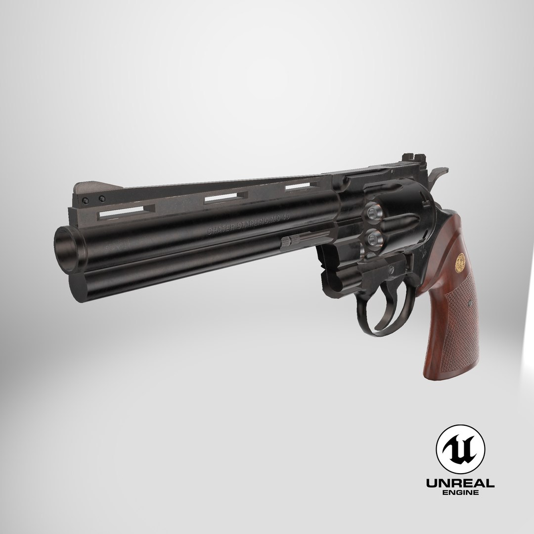 3D Revolver 05 Black Colt Python All PBR Unity UE Textures https://p.turbosquid.com/ts-thumb/I7/UdFQHi/SZ/stemcell_unreal_render/png/1742290188/1920x1080/fit_q87/211d8e8ed1af538df228425a062c1f21f53fce0c/stemcell_unreal_render.jpg