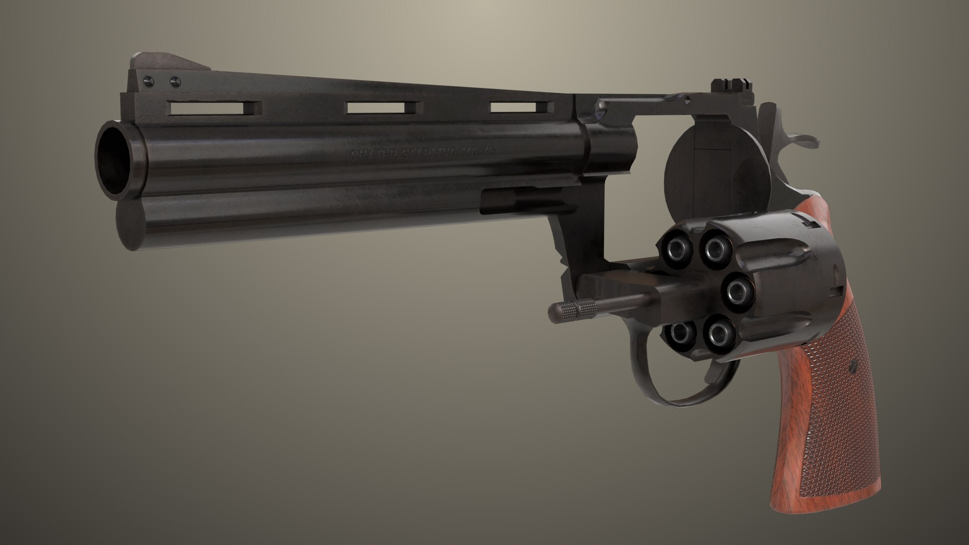 3D Revolver 05 Black Colt Python All PBR Unity UE Textures - TurboSquid ...