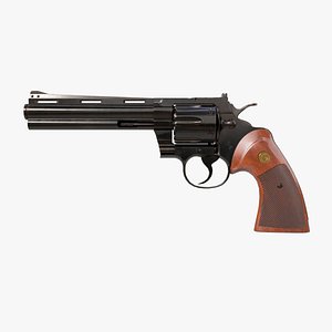 Revolver 05 Black Colt Python All PBR Unity UE Textures
