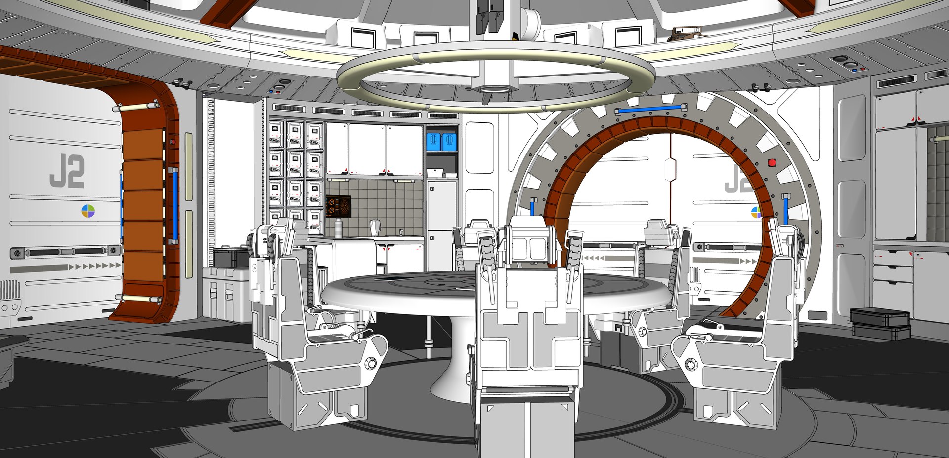 3D Jupiter 2 Command Center and Main Corridor model - TurboSquid 1837457