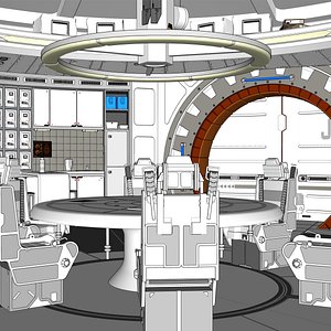 3D Jupiter 2 Command Center and Main Corridor model