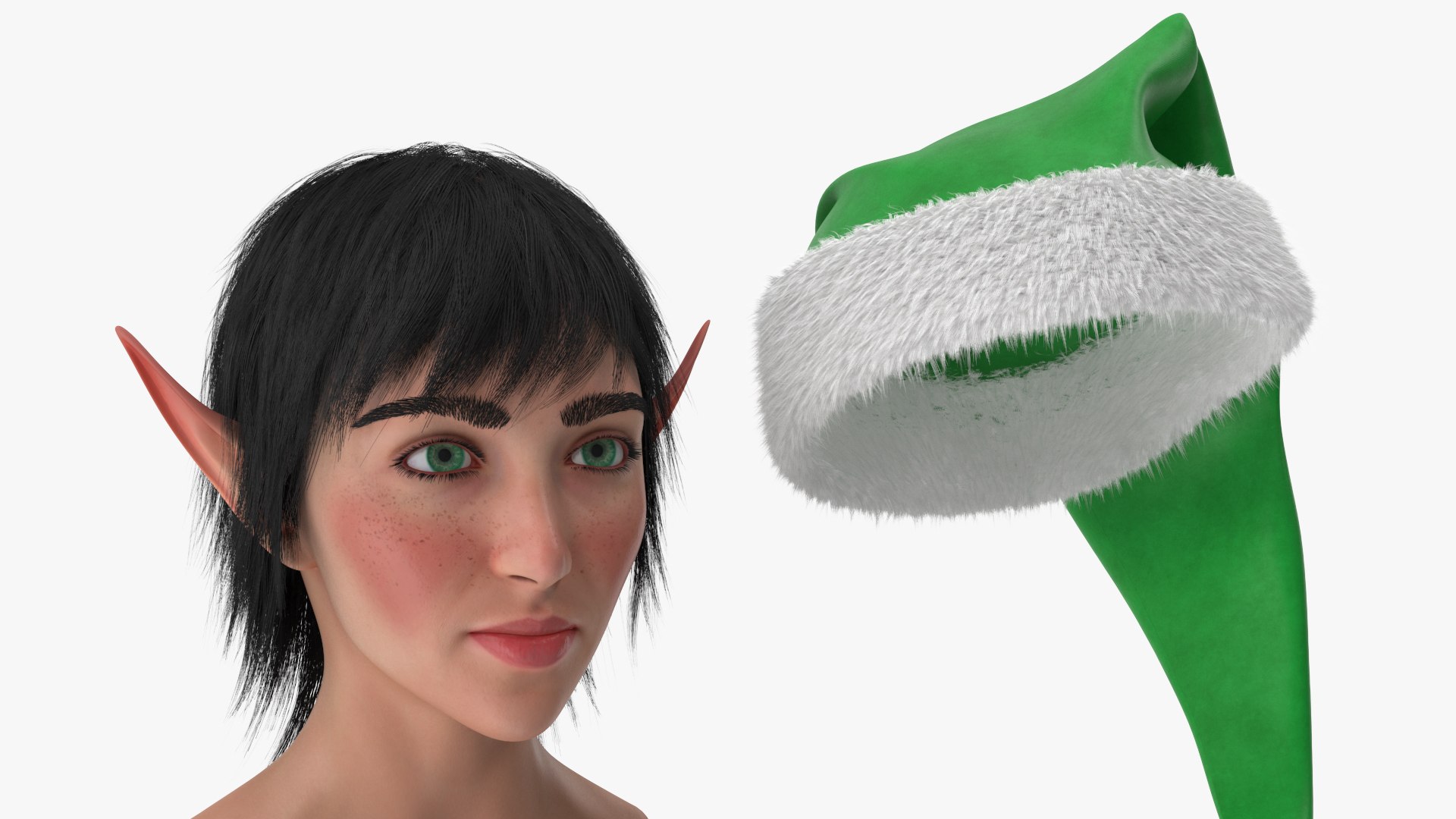 3D Christmas Elf Female Head 5 https://p.turbosquid.com/ts-thumb/I7/ZfmkDM/dj/angles_06/jpg/1761287312/1920x1080/fit_q87/6bdc997587f3c6f845994019f67ee3946e9f090b/angles_06.jpg