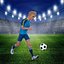 Cartoon Football players 3D model