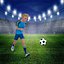 Cartoon Football players 3D model