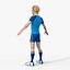 Cartoon Football players 3D model
