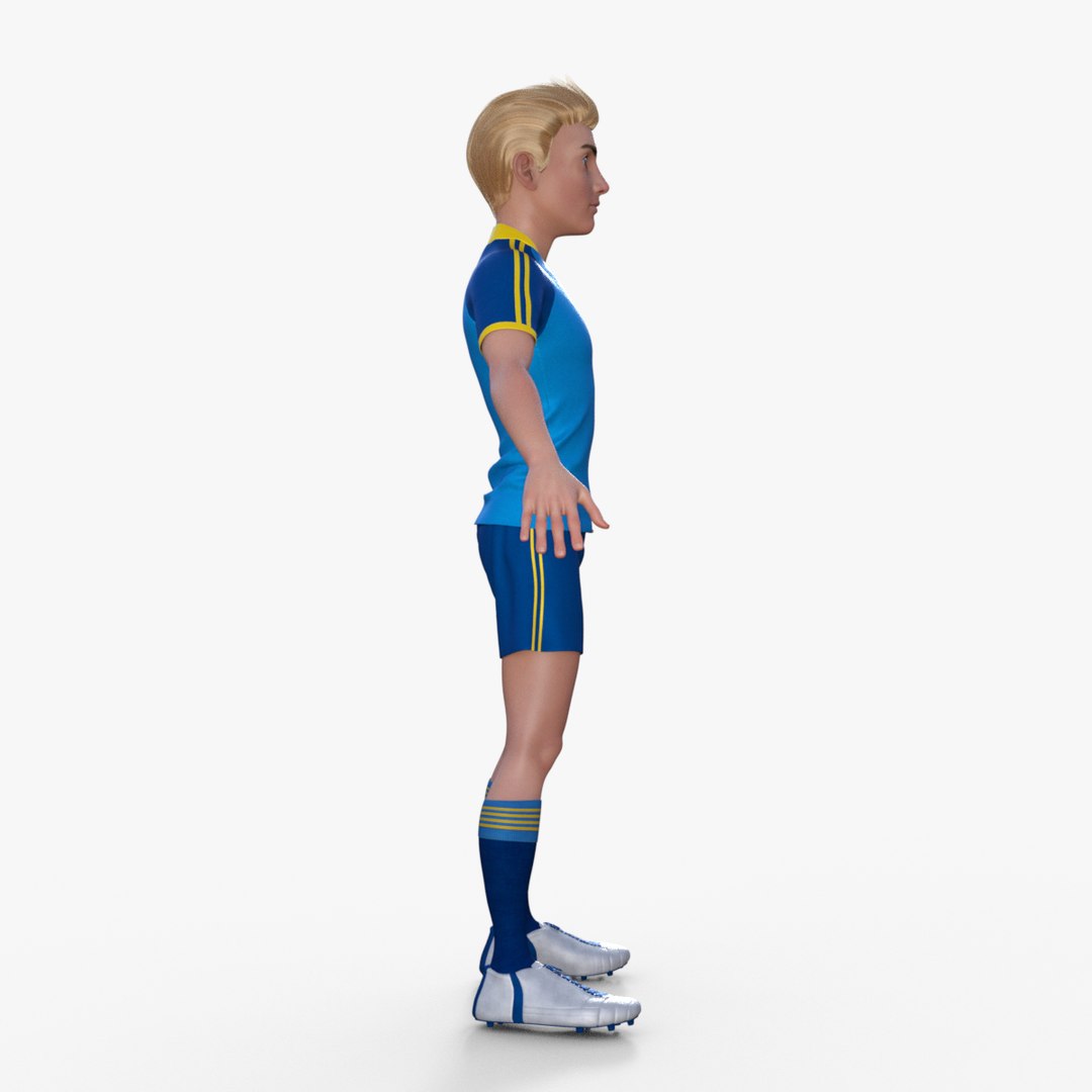 Cartoon Football Players 3D Model - TurboSquid 2196521