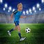 Cartoon Football players 3D model