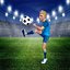 Cartoon Football players 3D model