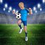 Cartoon Football players 3D model