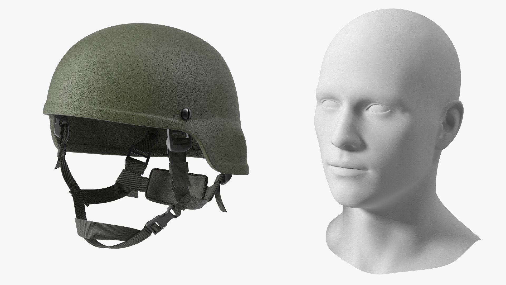 Soldier Enhanced Combat Helmet Green Model - TurboSquid 2051627