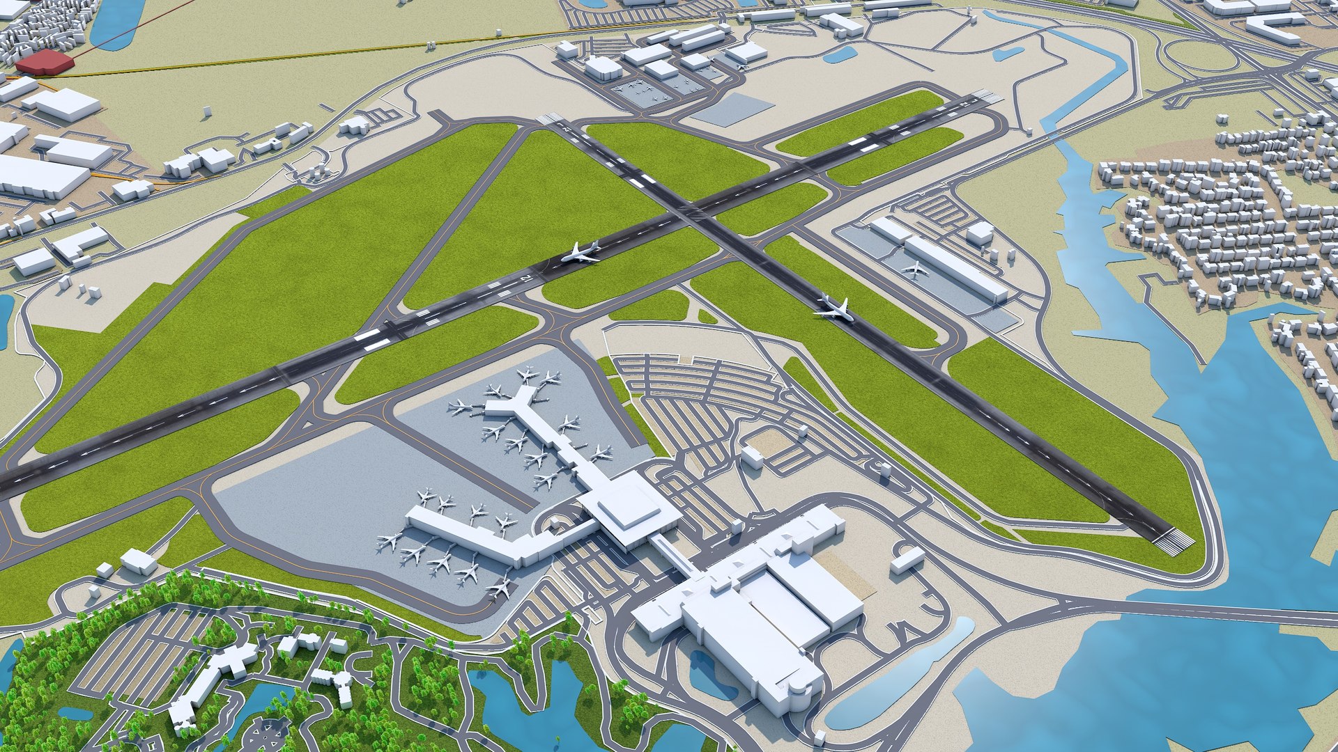 3D Model Norfolk International Airport - TurboSquid 2013592