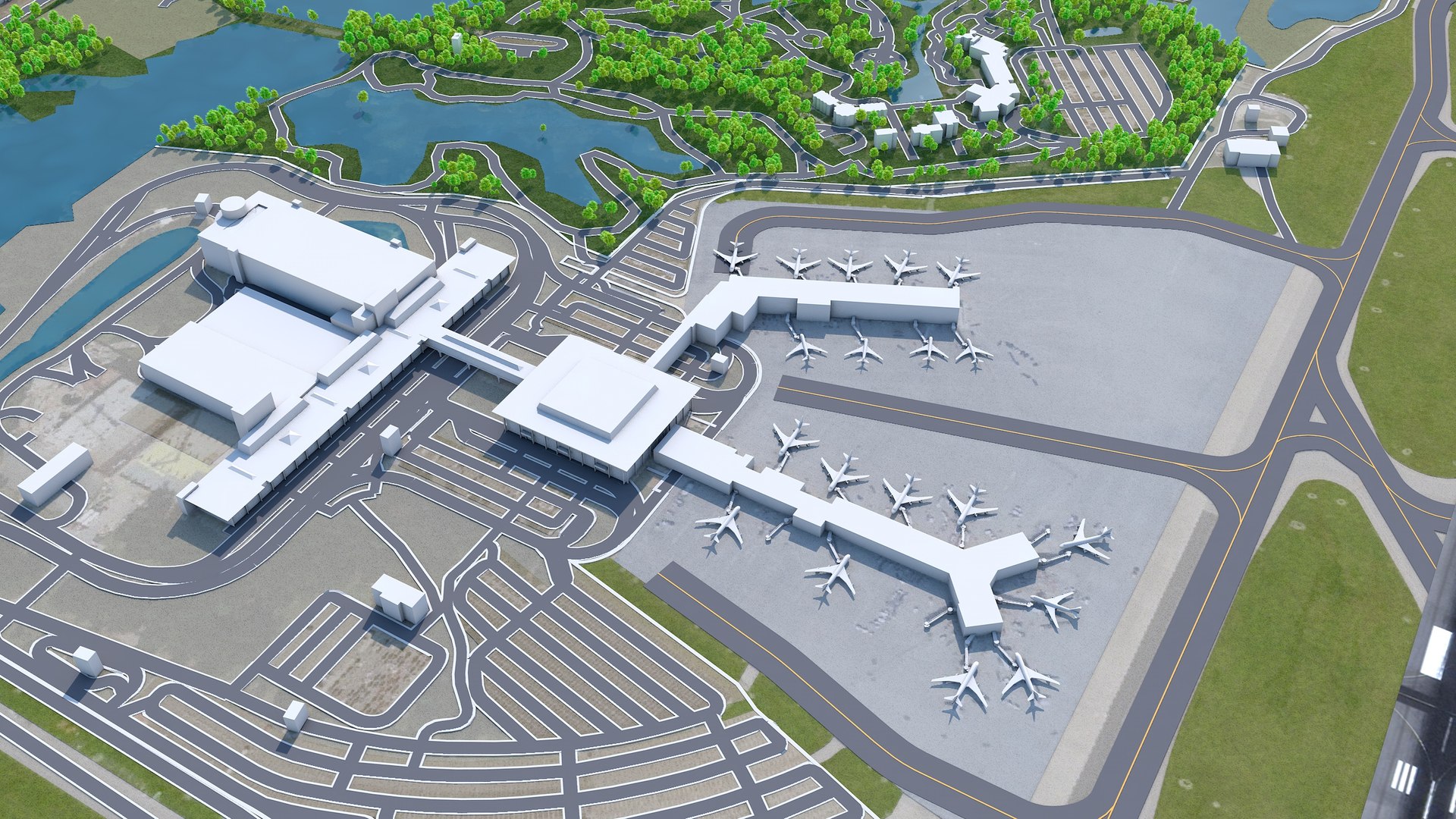 3D Model Norfolk International Airport TurboSquid 2013592