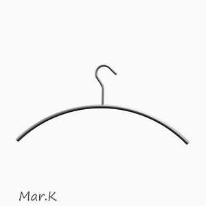open coat hanger 3d obj