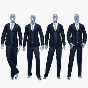 3d male suit model
