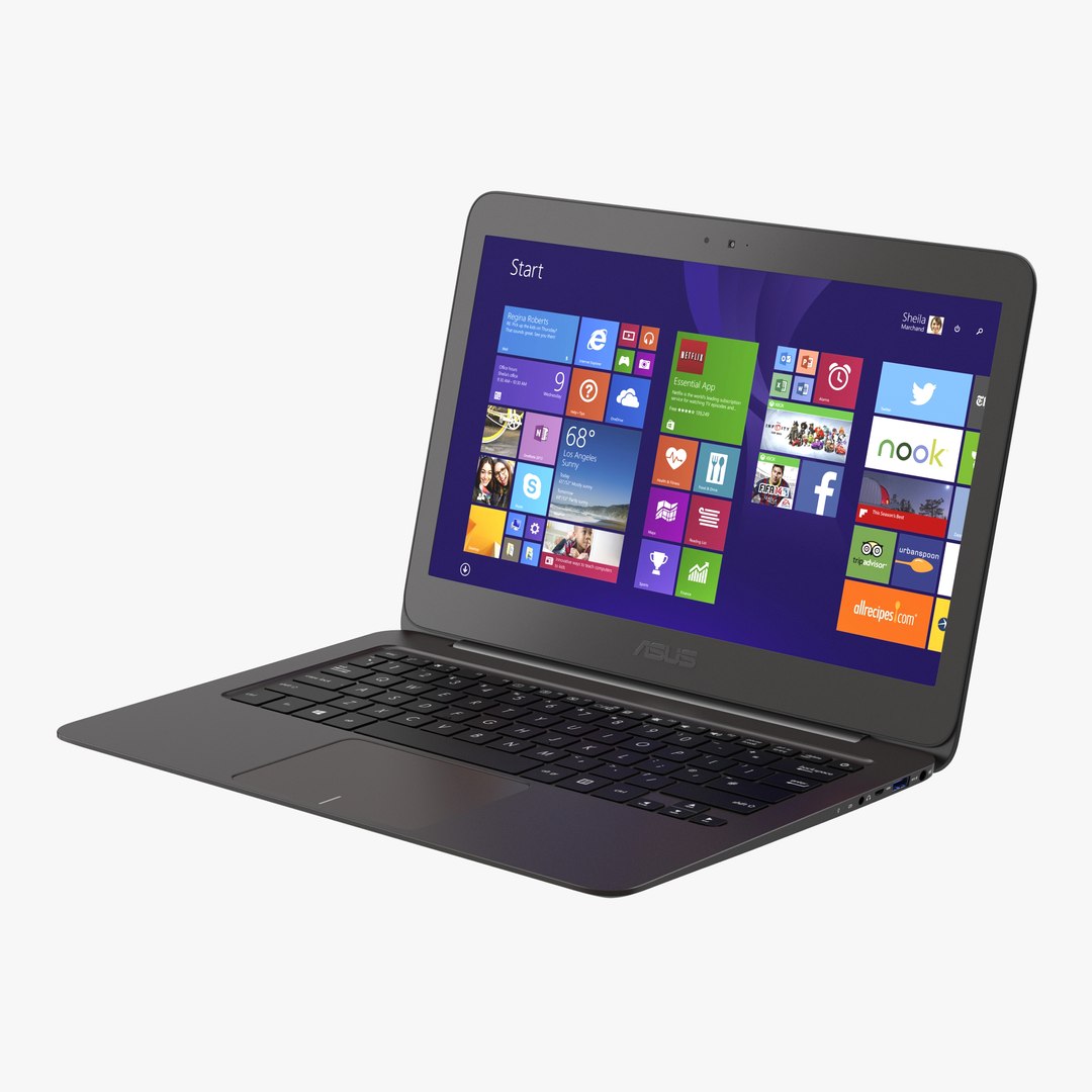 Laptop Asus Zenbook UX305 3D Model 3D model preview