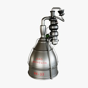 NK-33 rocket engine 3D
