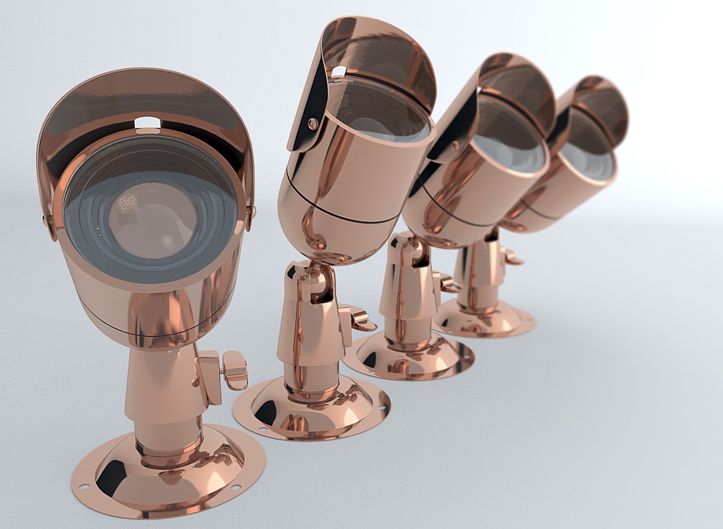 3d model network security camera