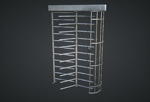 security turnstile 3D model