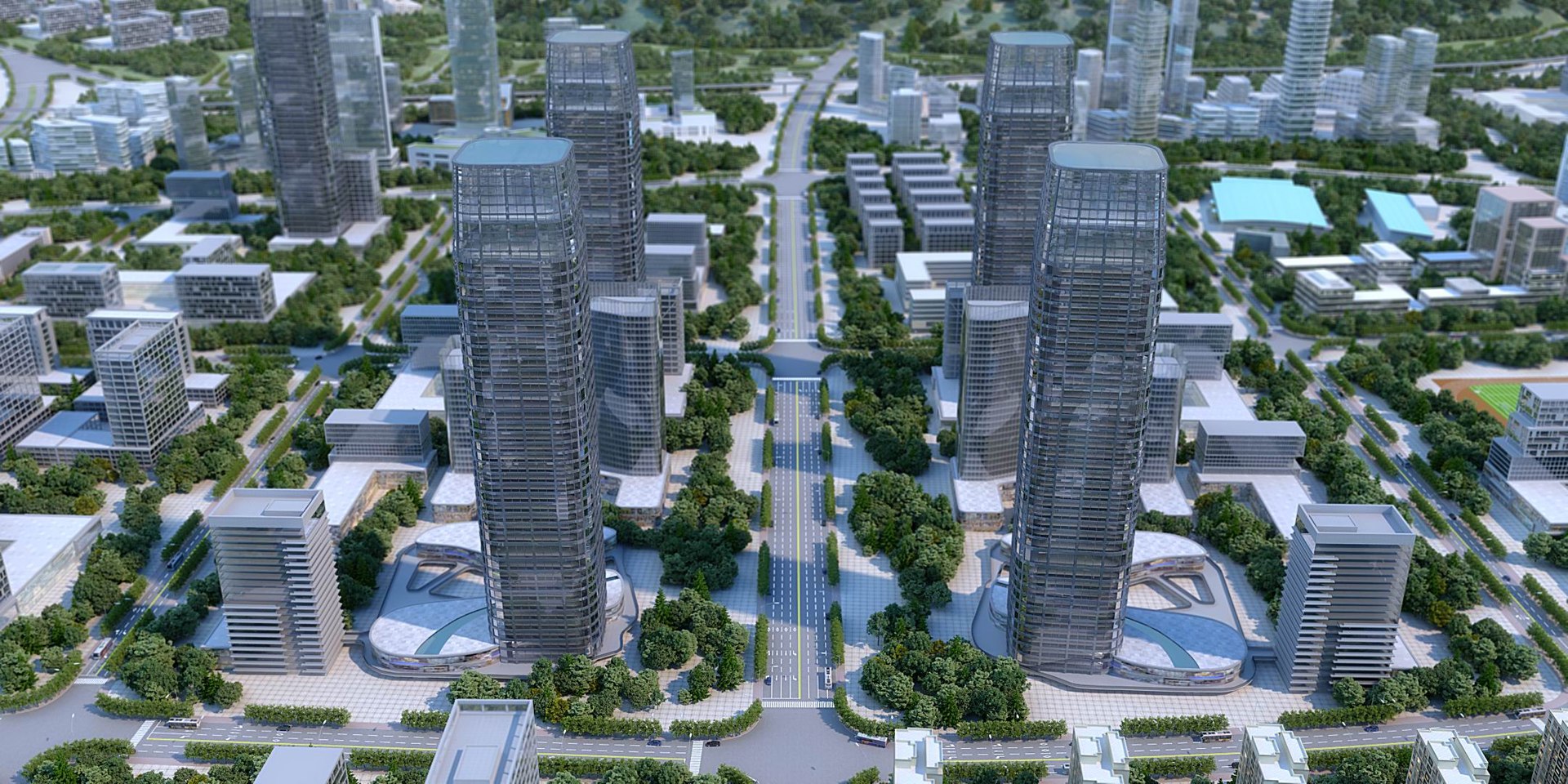 3D Model Urban Architecture Block Landscape Animation 3D Model 3D Model ...