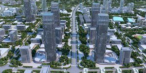3D model Urban Architecture Block Landscape Animation 3D model 3D model