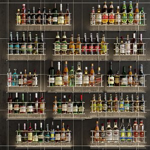 alcohol bar 3D model