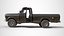 Modello 3D low-poly del pick-up Ford Classic F100 del 1976 Old Black