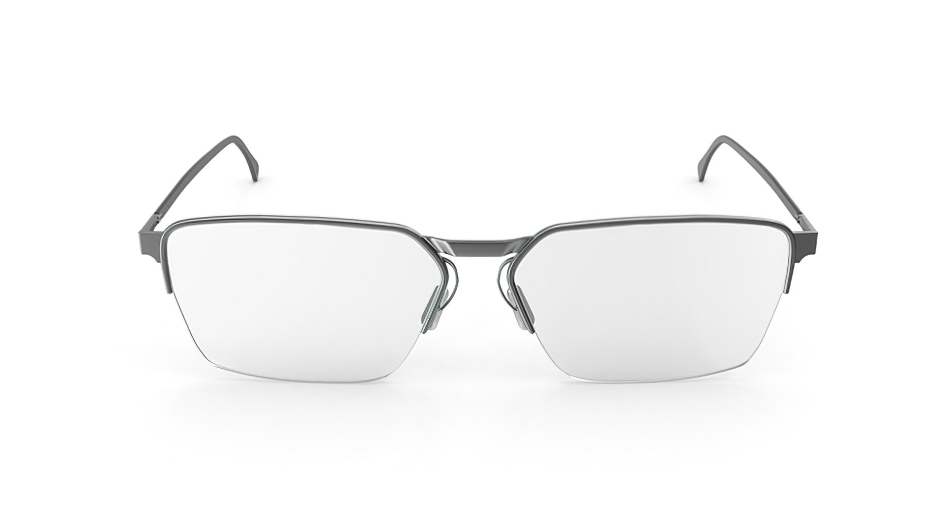 3D Half Rim Glasses TurboSquid 2105500