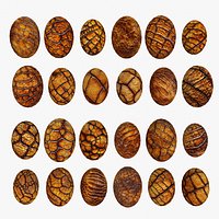 Lowpoly Brown Dragon Eggs Collection