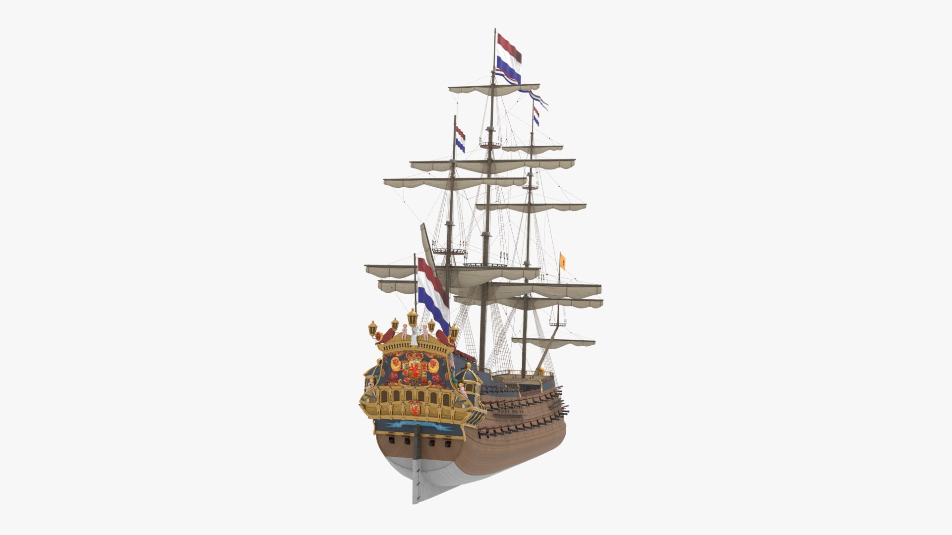3d flagship zeven provincien turbosquid 2253282